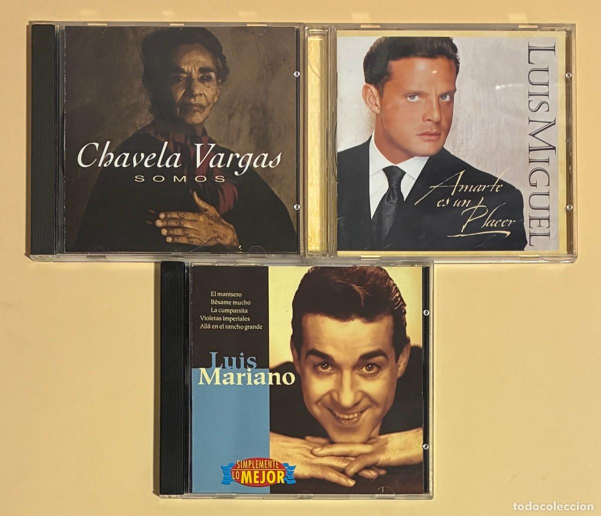 CDs de M&uacute;sica: 3 Cd's. Grandes exitos de la Musica en Espa&ntilde;ol. Chavela Vargas. Luis Miguel. Luis Mariano (1103CD)