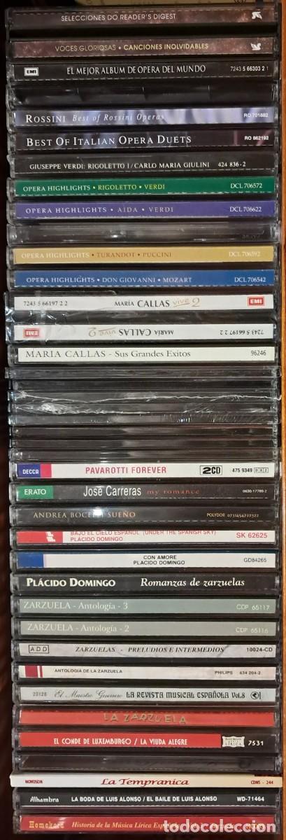 CDs de M&uacute;sica: LOTE DE 46 CDS DE ZARZUELA, &Oacute;PERA Y RECITAL L&Iacute;RICO