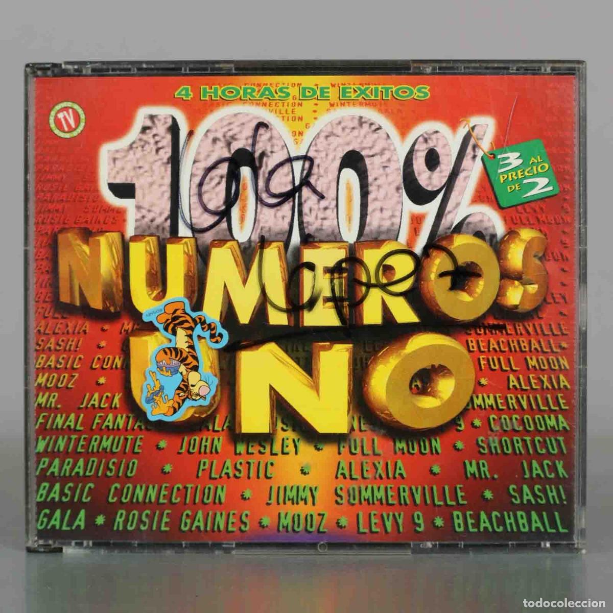 CDs de m&uacute;sica: CD. 100% N&uacute;meros Uno - 4 Horas de &Eacute;xitos - Bit Music - Foto 1