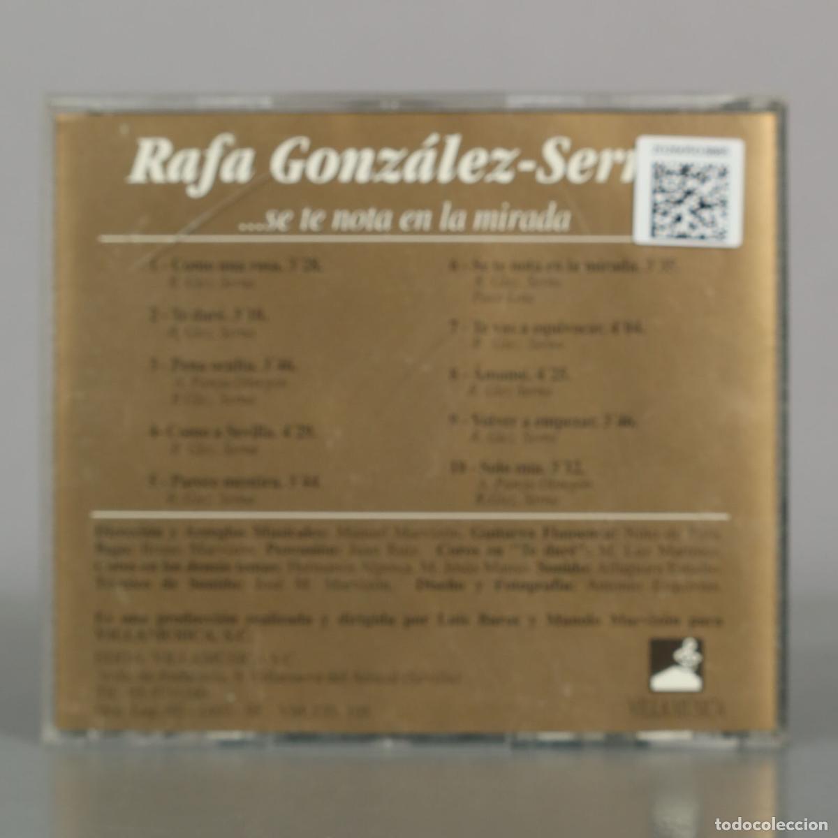 CDs de m&uacute;sica: CD. Rafa Gonz&aacute;lez Serna - Se te nota en la mirada - Foto 2