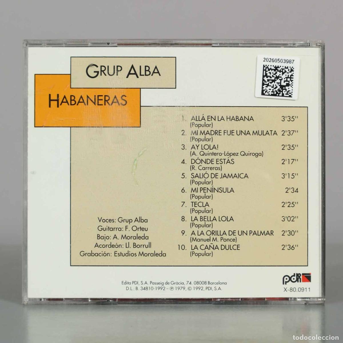 CDs de m&uacute;sica: CD. Habaneras - Grup Alba - Foto 2