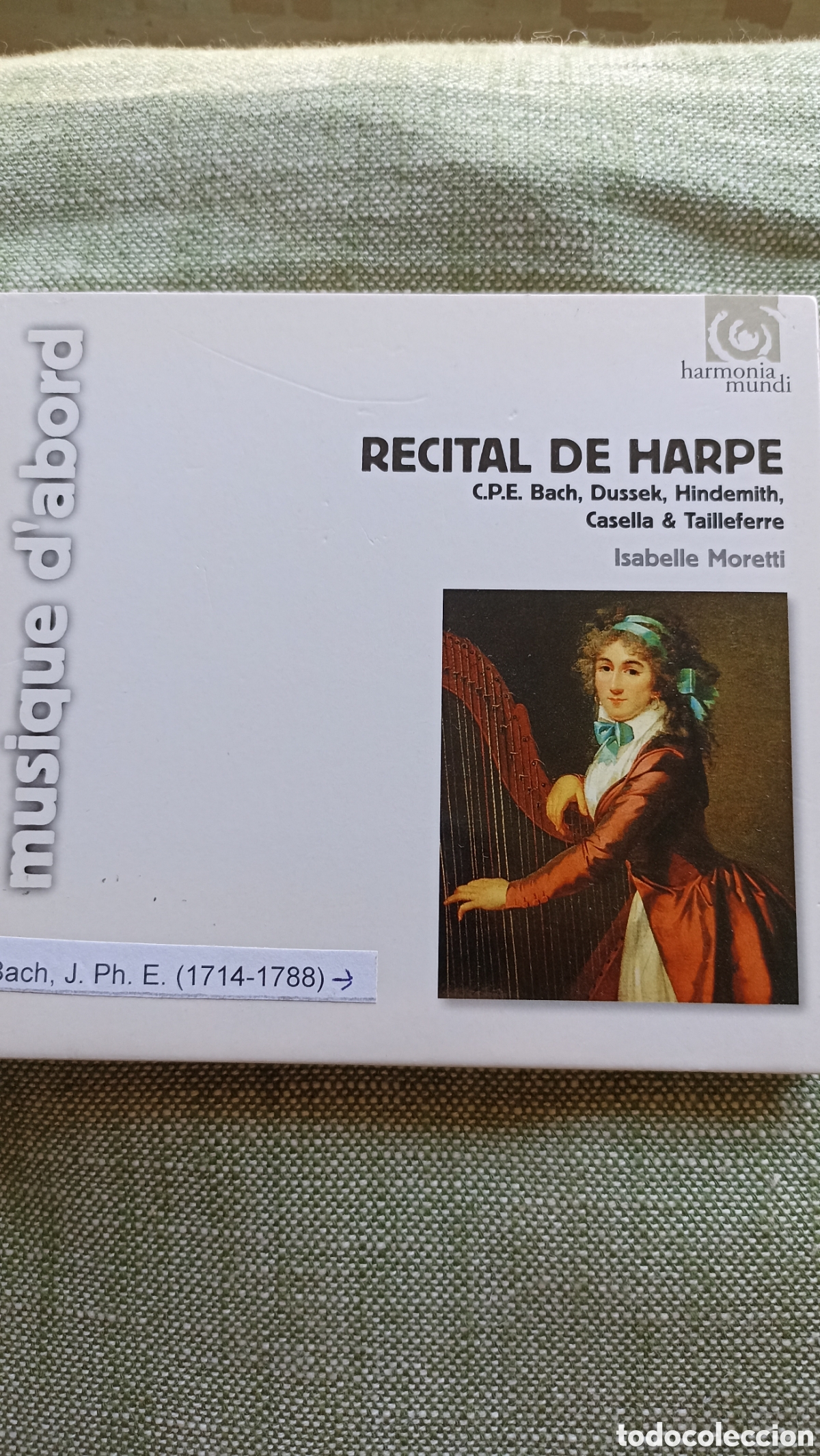 CDs de M&uacute;sica: &rdquo;R&eacute;cital de Harpe&rdquo; de la arpista Isabelle Moretti.