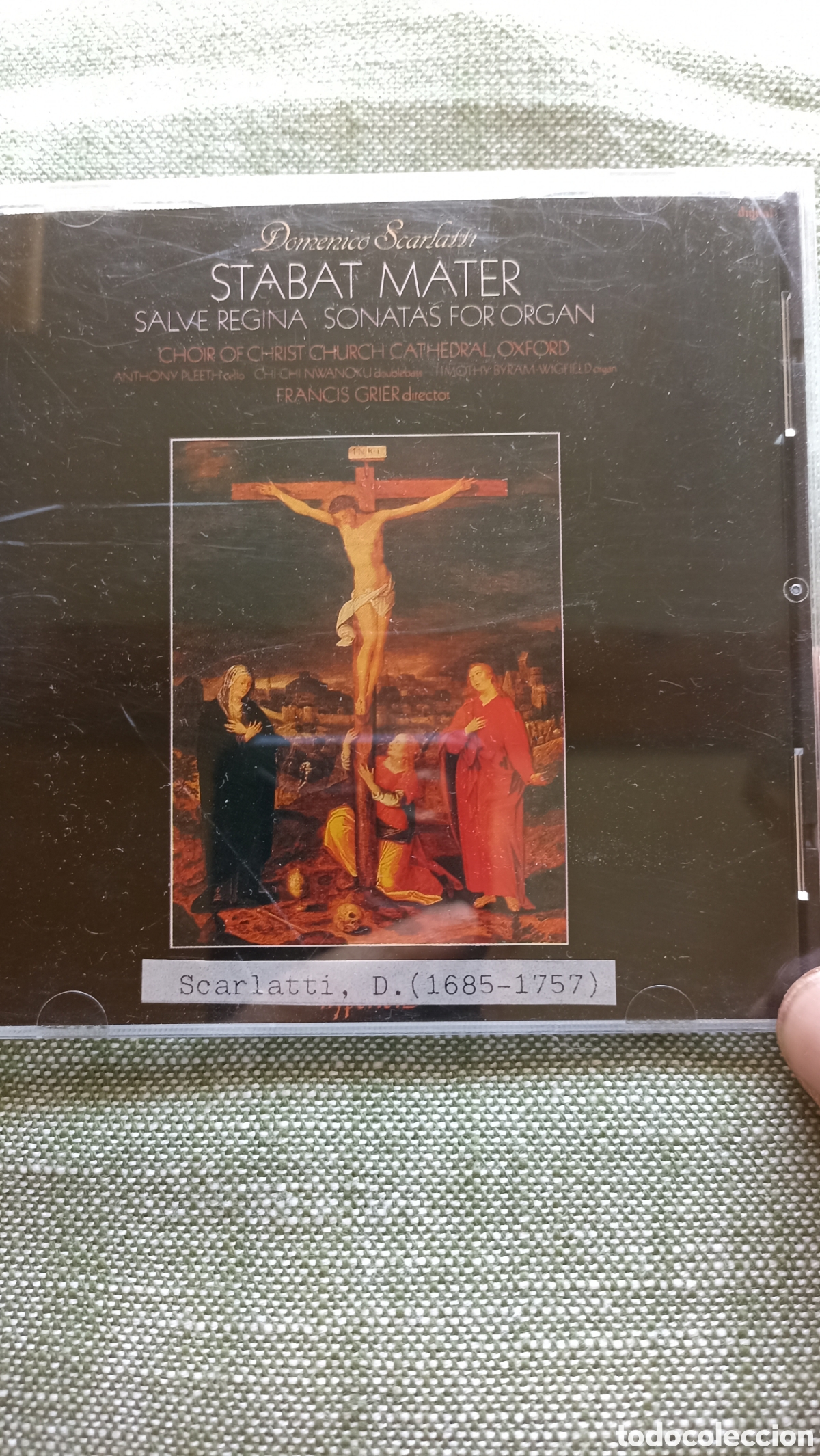 CDs de M&uacute;sica: Dominico Scarlatti &rdquo;Stabat Mater&rdquo;, &rdquo;Salve Regina&rdquo; y varias sonatas para &oacute;rgano.