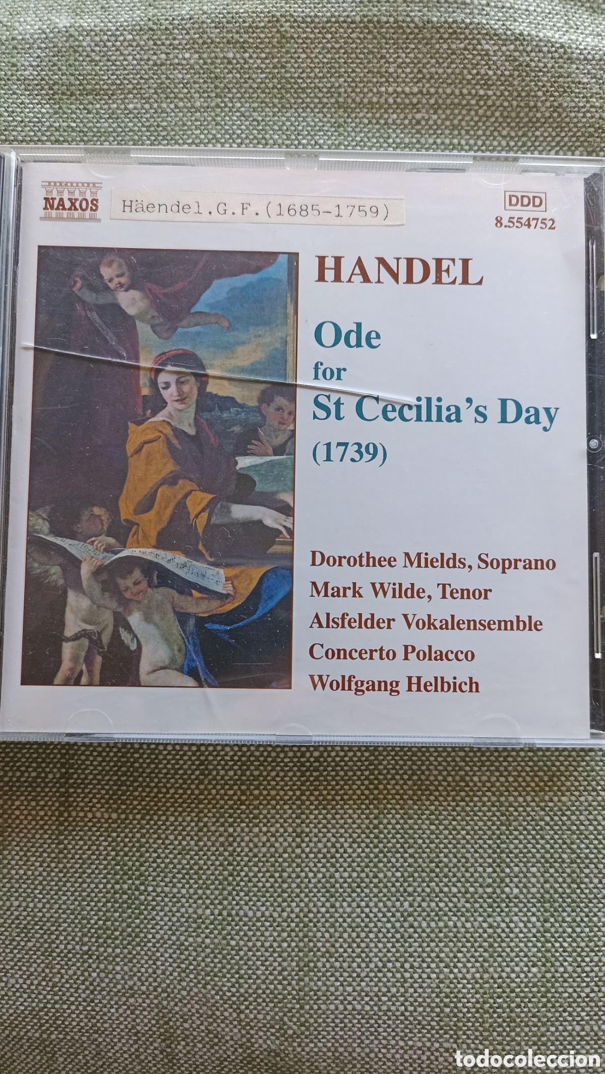 Music CDs: CD &rdquo;Ode for St. Cecilia's Day&rdquo; de H&auml;ndel (sello Naxos, serie 8.554752) v