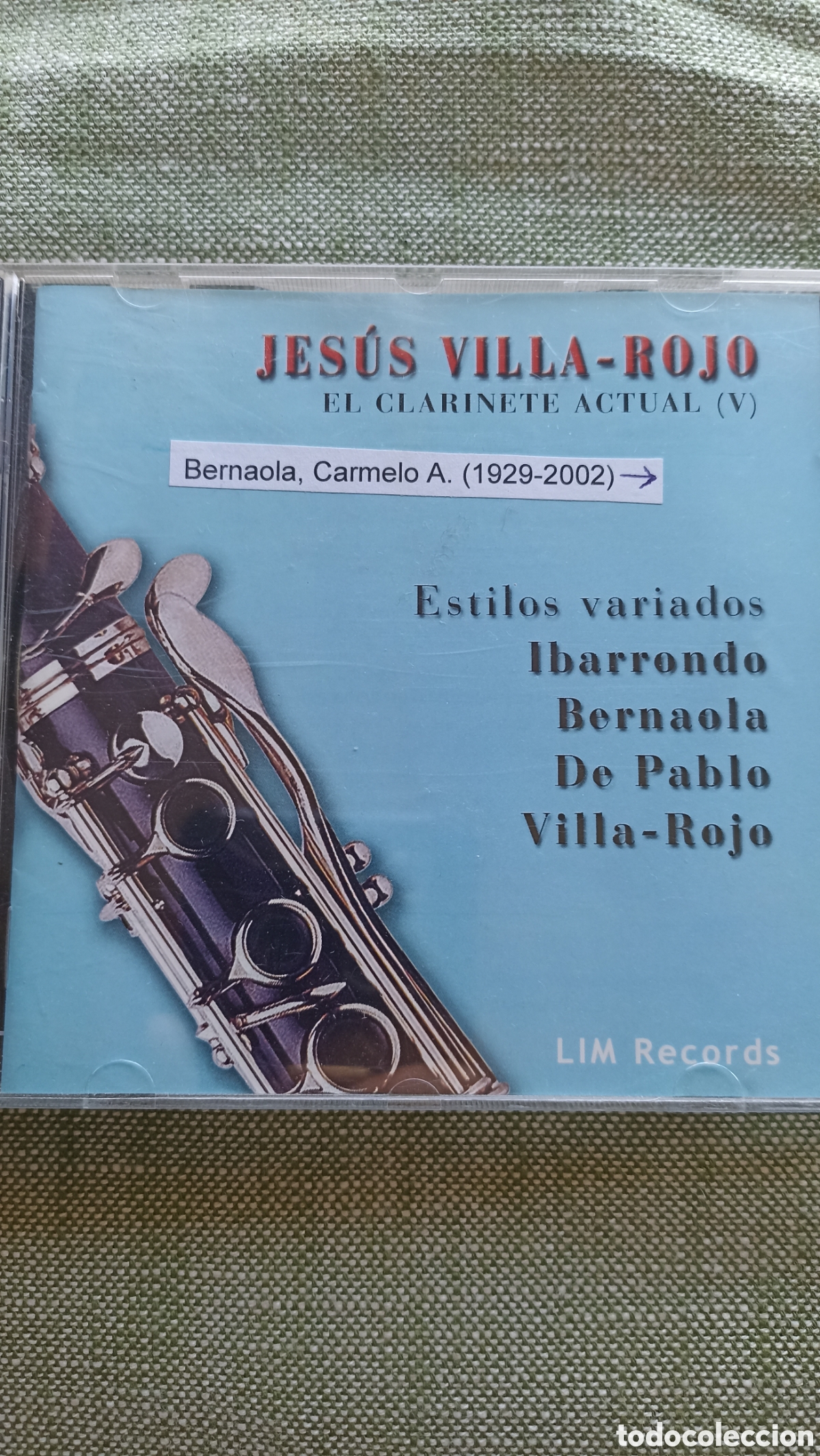CDs de M&uacute;sica: &rdquo;El clarinete actual (V)&rdquo; de Jes&uacute;s Villa-Rojo (publicado por LIM Records