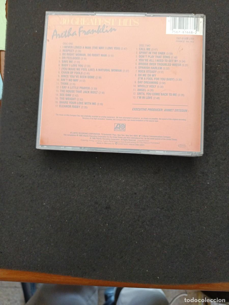 CDs de m&uacute;sica: 2 CD. ARETHA FRANKLIN. 30 GREATEST HITS. 2 CD - Foto 2