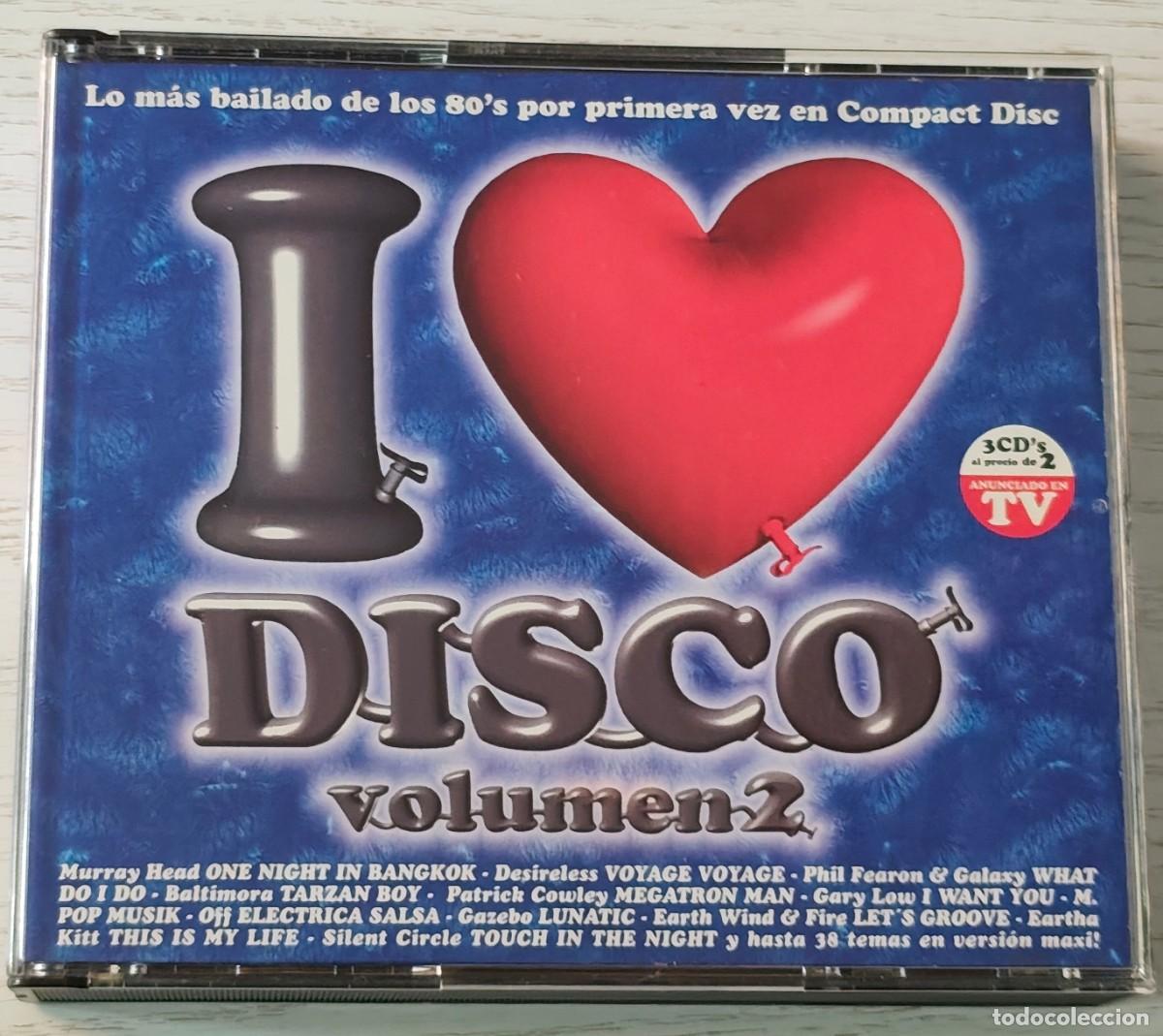CDs de M&uacute;sica: 3 CD: I LOVE DISCO VOLUMEN 2 (OFF / TULLIO DE PISCOPO / BALTIMORA / KANO / GAZEBO / SHANNON / M ...)