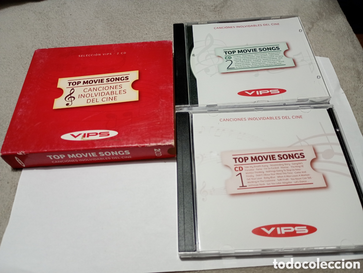 CDs de M&uacute;sica: Top movie songs CD 2 discos
