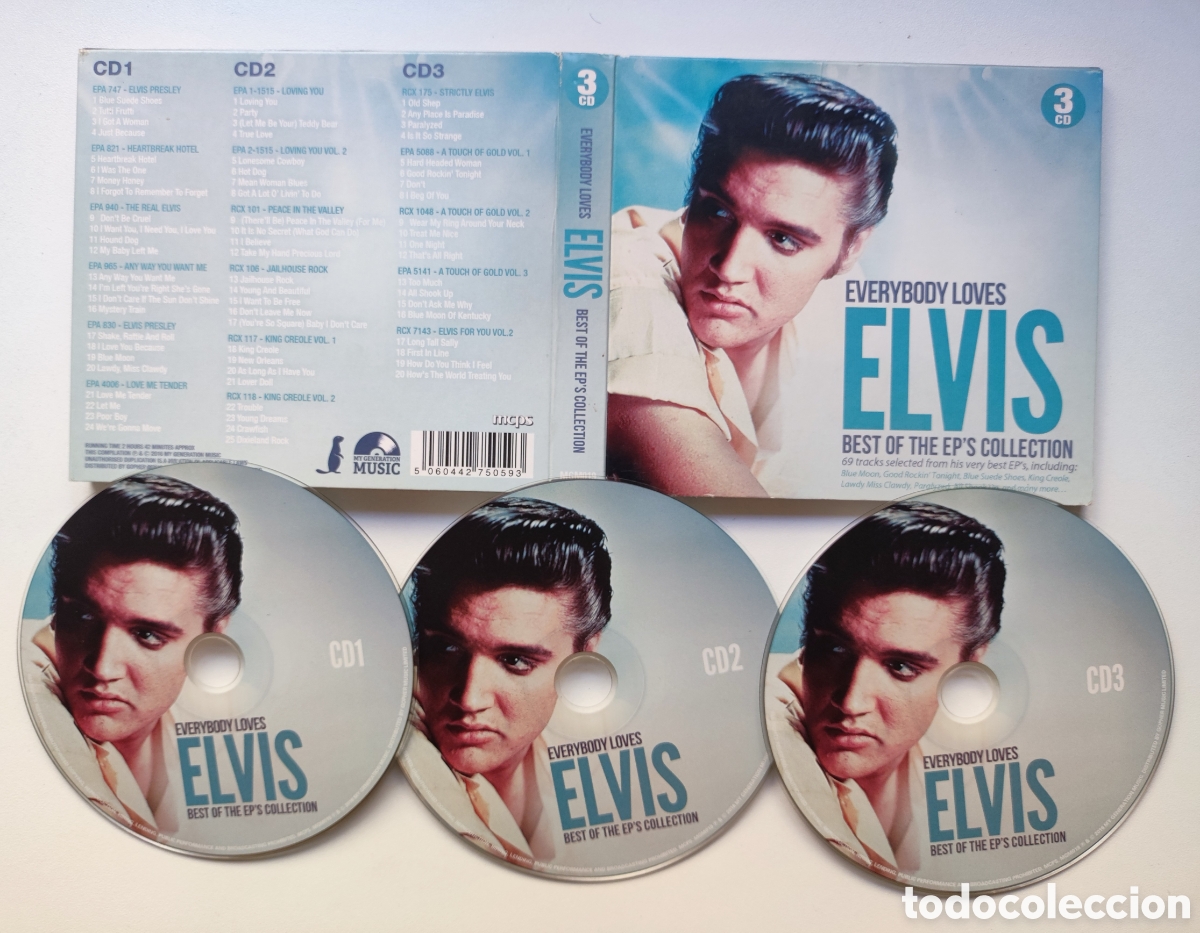 CDs de M&uacute;sica: TRIPLE CD - ELVIS PRESLEY / BEST OF THE EP'S COLLECTION 69 TRACKS - 2016 MY GENERATION MUSIC -