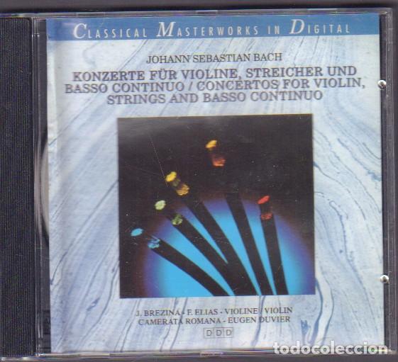 CDs de M&uacute;sica: JOHANN SEBASTIAN BACH - KONZERTE F&Uuml;R VIOLINE / J. BREZINA, F. ELIAS.../ CD ALBUM 1995 RF-14556