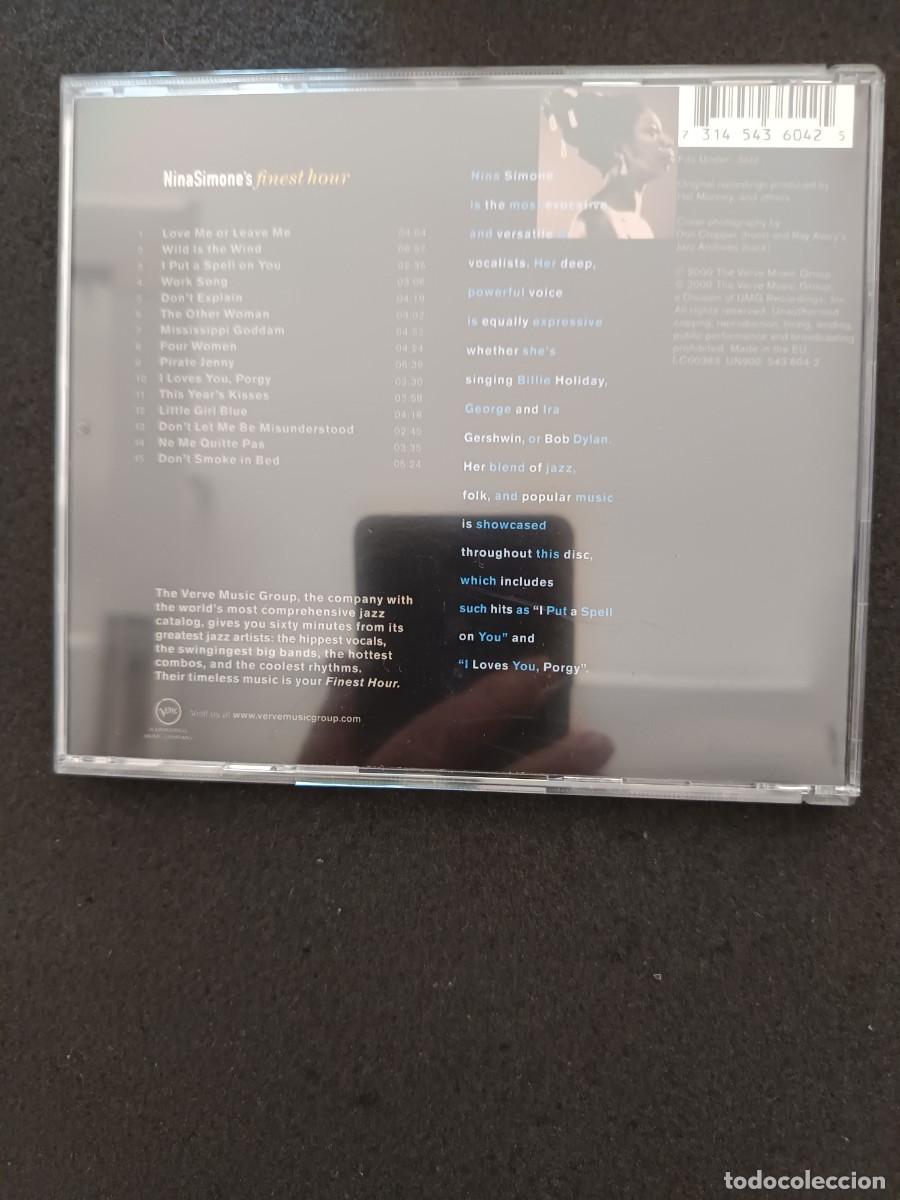 CDs de m&uacute;sica: NINA SIMONES FINEST HOUR - Foto 2