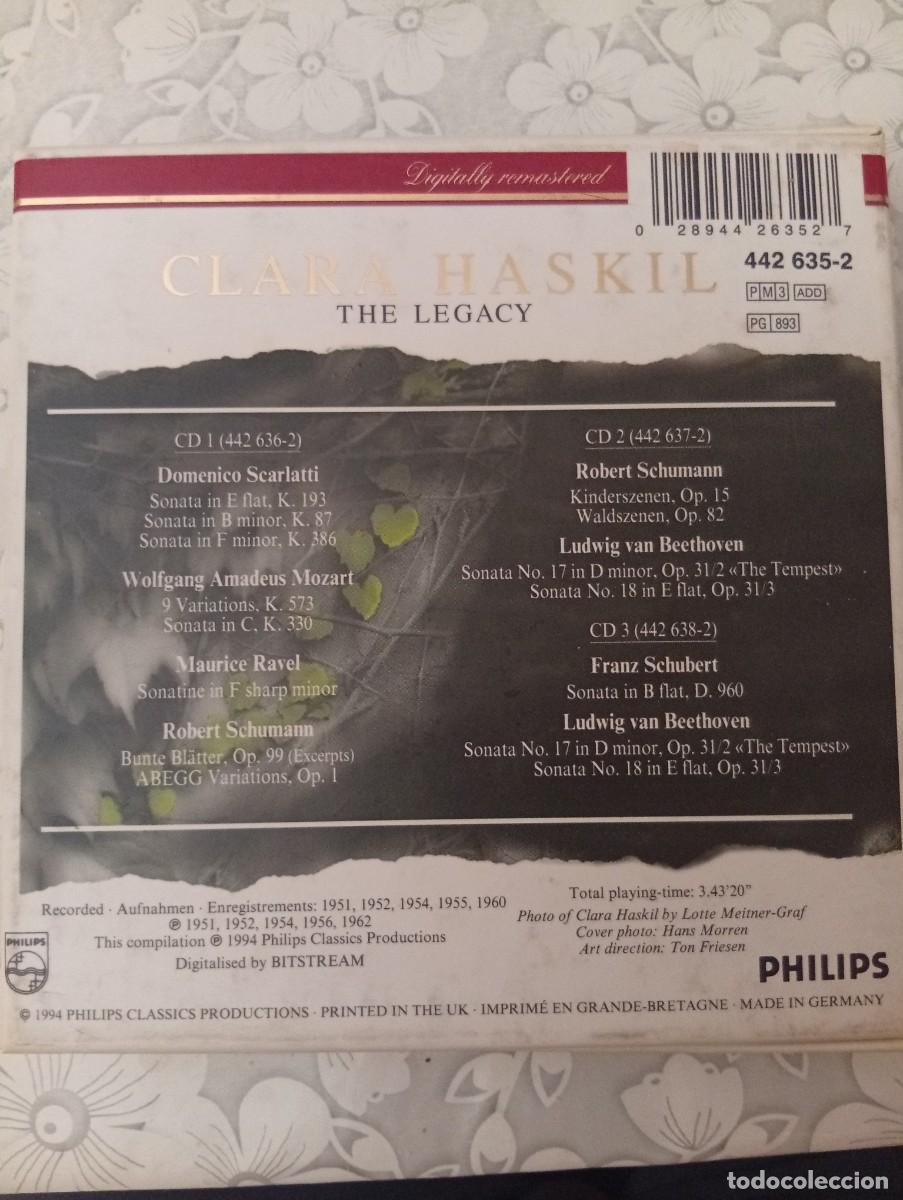 CDs de m&uacute;sica: Clara Haskill: The Legacy (3CD) - Foto 3