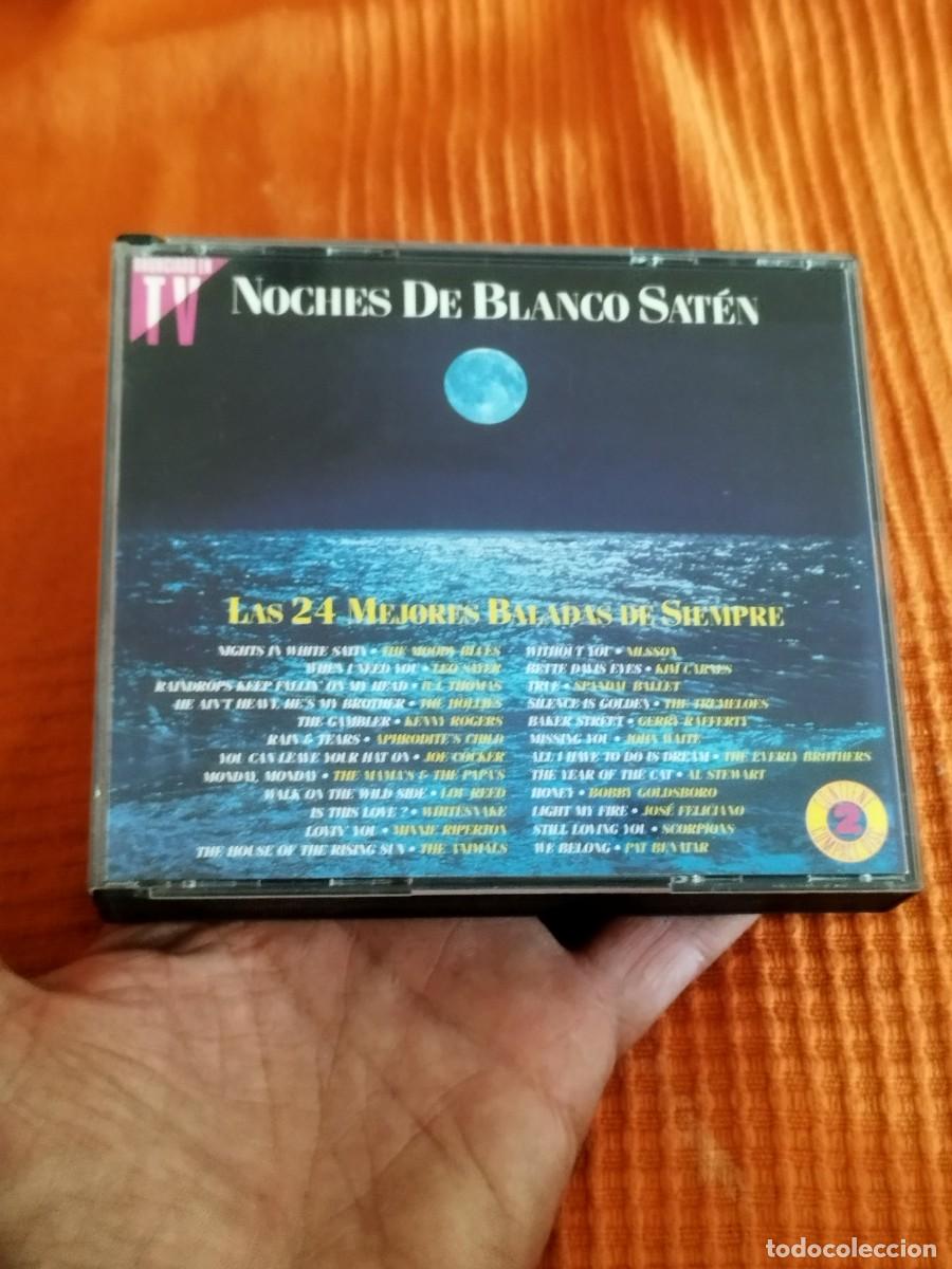 CDs de M&uacute;sica: M&aacute;s Noches De Blanco Sat&eacute;n (Las 24 Mejores Baladas De Siempre. Doble Cd en muy buen estado.