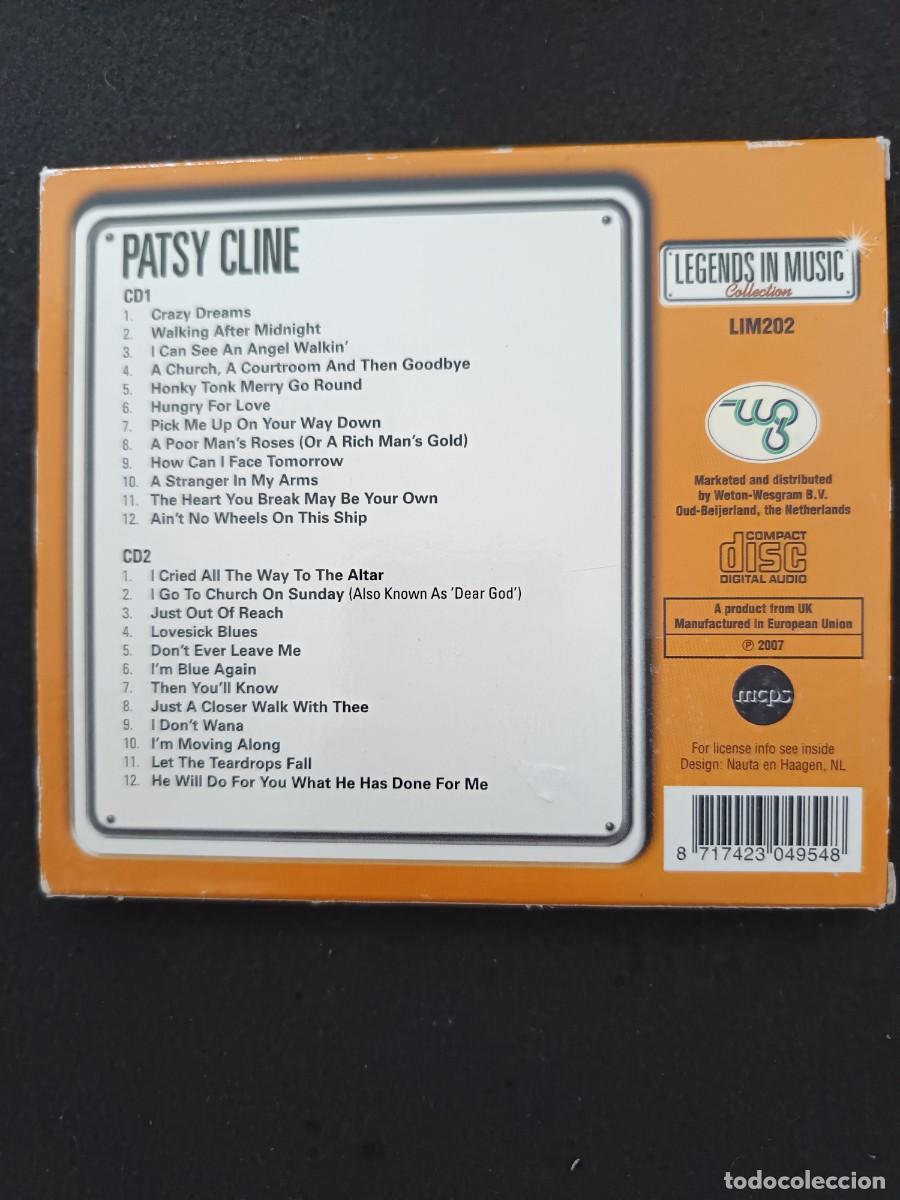CDs de m&uacute;sica: 2 CD. PATSY CLINE. LEGENDS IN MUSIC COLLECTION. 2 CD - Foto 2