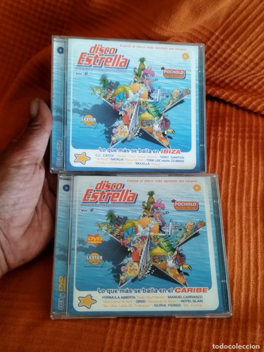 CDs de M&uacute;sica: Disco Estrella Vol. 6. Falta cd 3. Contiene cd 1 y 2, y DVD.