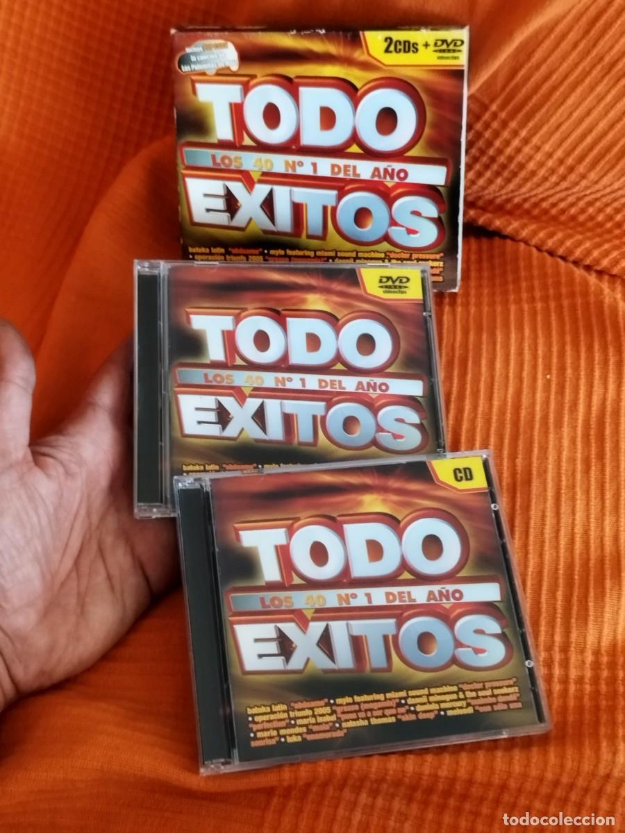 CDs de M&uacute;sica: Todo Exitos 2005 - Los 40 N&ordm; 1 Del A&ntilde;o. Doble Cd cd + DVD. Discos en muy buen estado.
