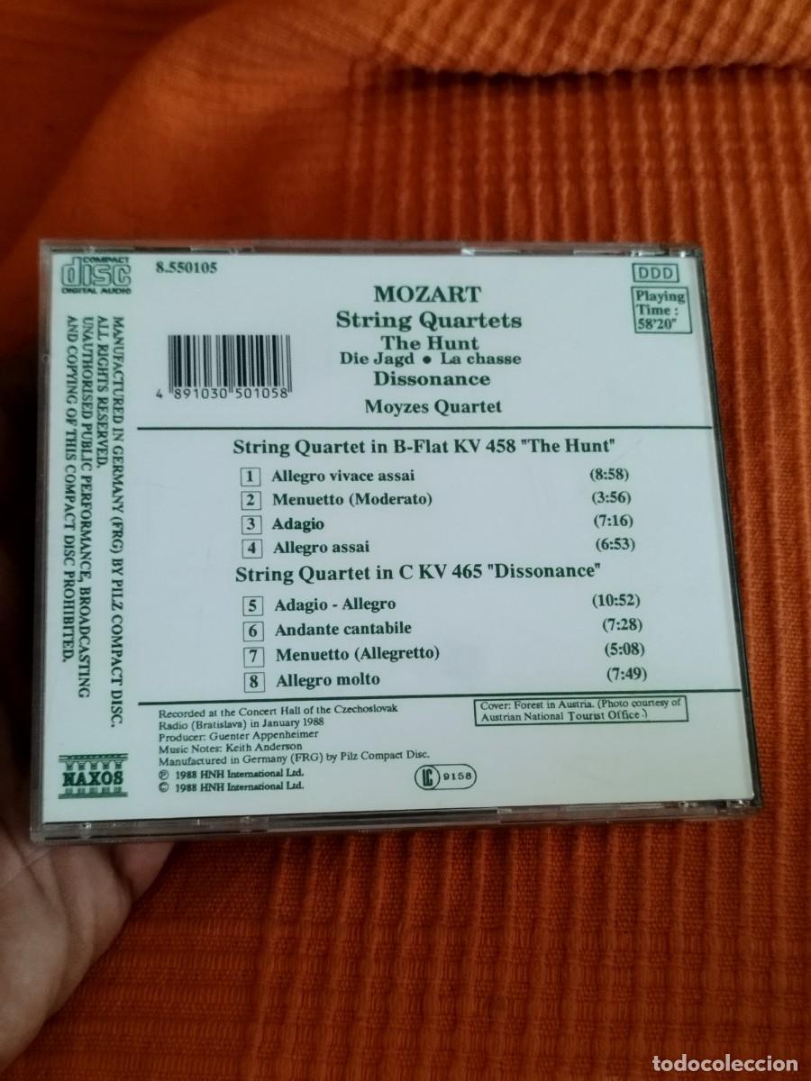 CDs de m&uacute;sica: Mozart &ndash; String Quartets - The Hunt / Dissonance. Cd en muy buen estado. - Foto 3