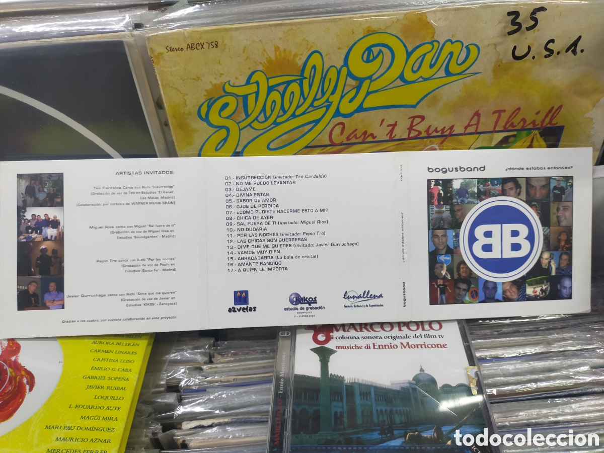 CDs de M&uacute;sica: Bogusband CD Digipack donde estabas entonces? 2003