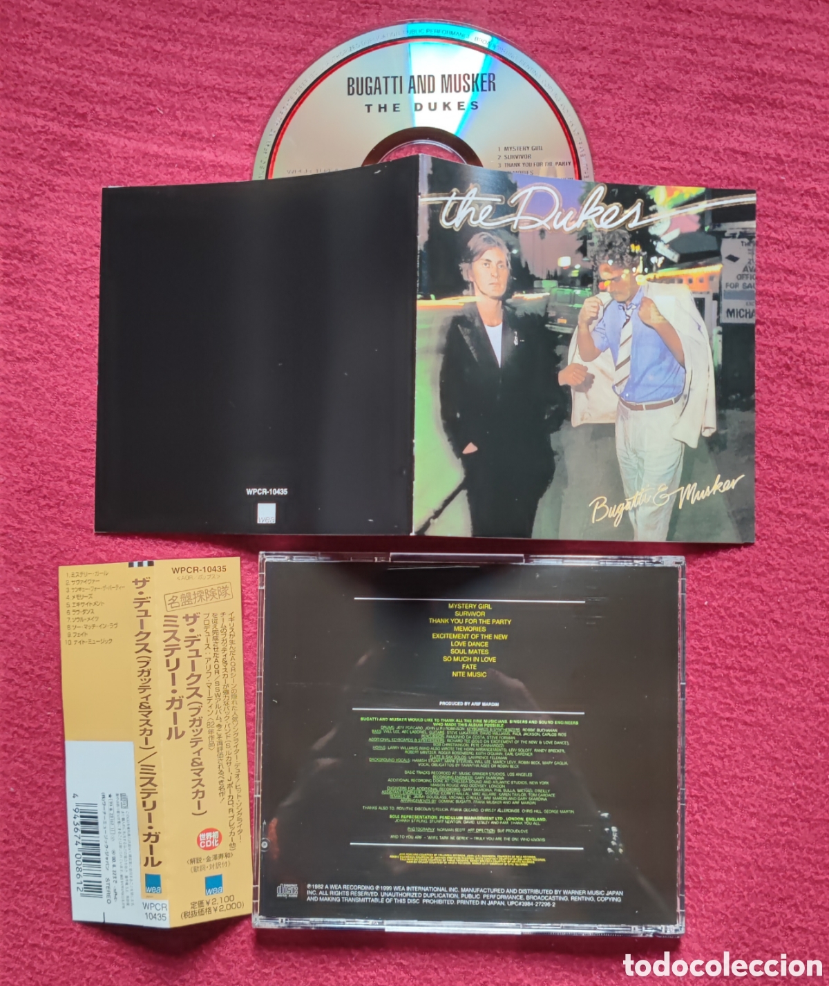 CDs de M&uacute;sica: THE DUKES: The Dukes ( Bugatti And Musker). Cd Aor West Coast 1982. Edici&oacute;n Japonesa con Obi. Rareza