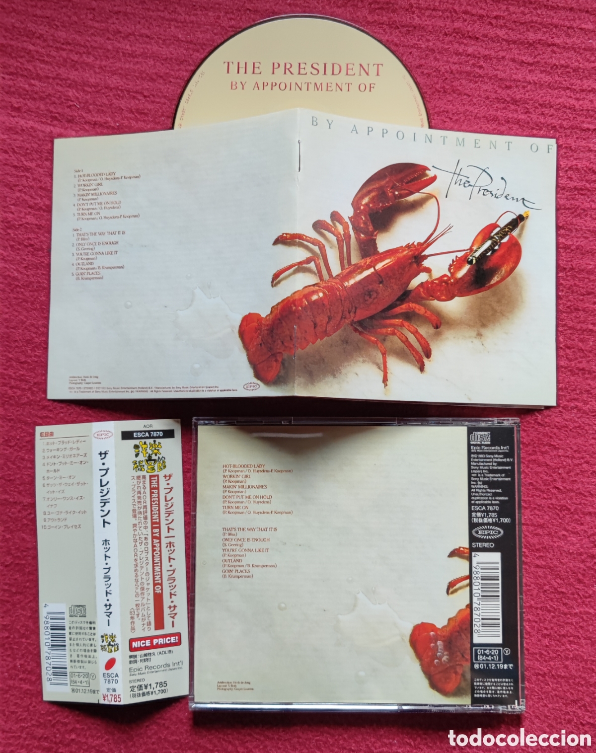 CDs de M&uacute;sica: THE PRESIDENT: By Appointment Of. Cd Aor West Coast 1983. Edici&oacute;n Japonesa con Obi. Muy raro en Cd.