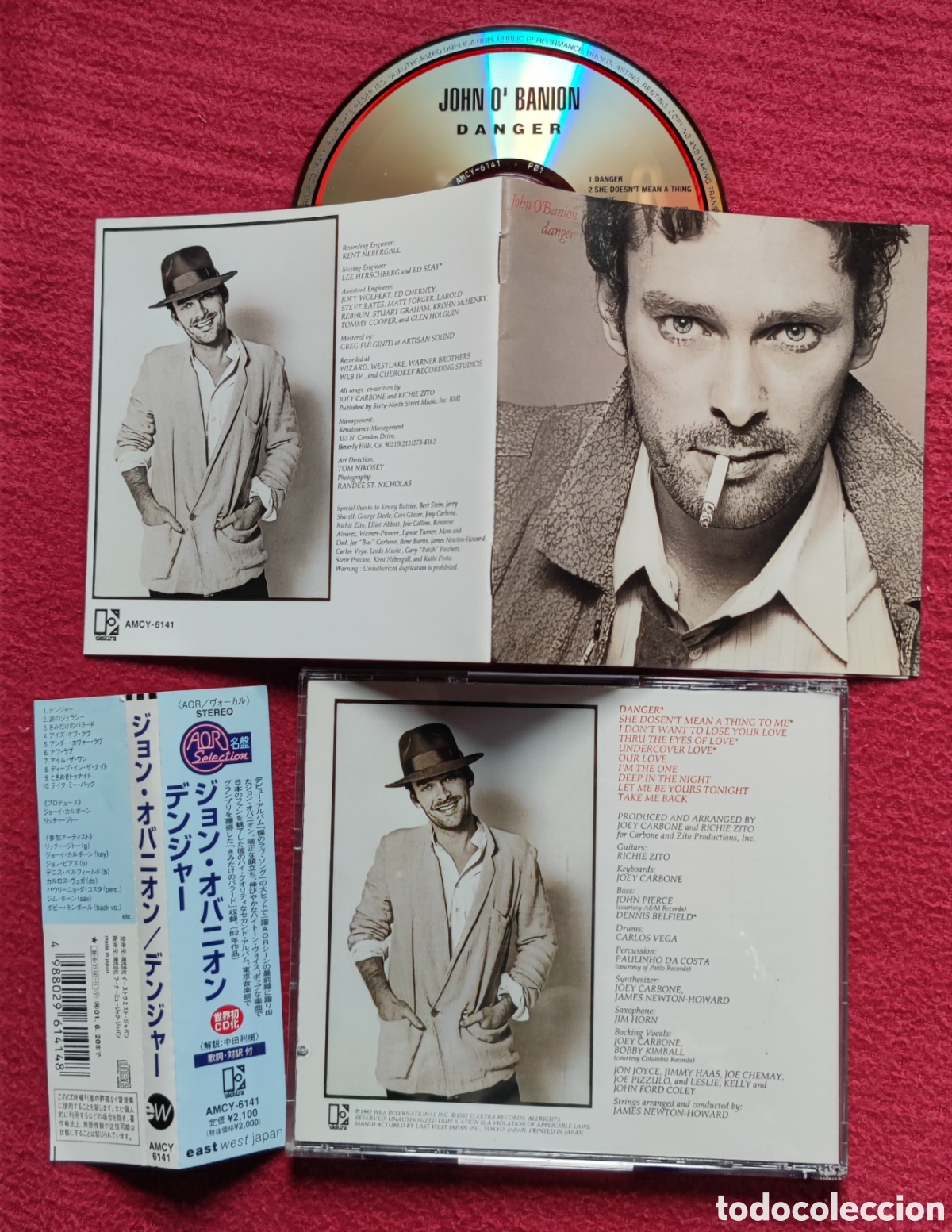 CDs de M&uacute;sica: JOHN O' BANION: Danger. Cd Aor West Coast 1982 . Edici&oacute;n Japonesa con Obi. Richie Zito. Rareza.