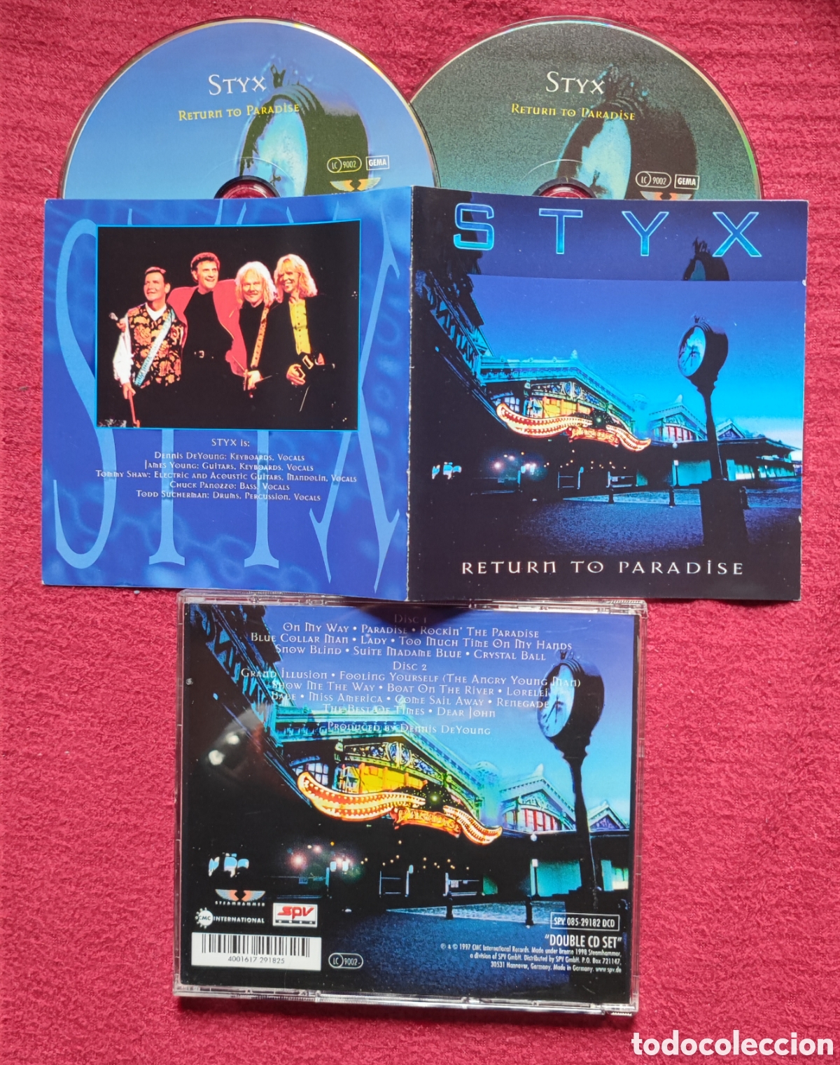 CDs de M&uacute;sica: STYX: Return To Paradise. 2 Cd's. Recorded Live At The Rosemont Horizon on 1996. Dennis De Young.
