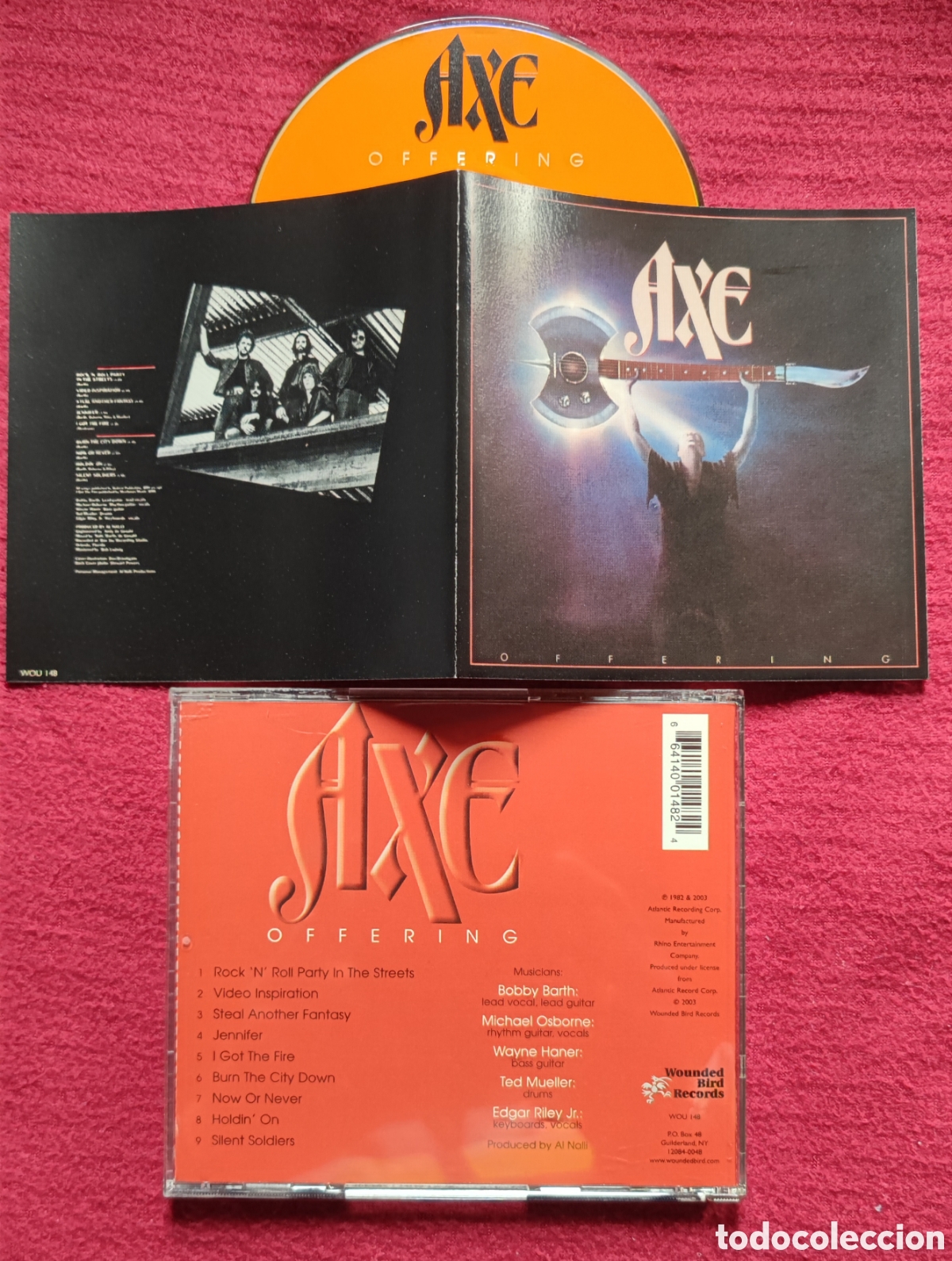 CDs de M&uacute;sica: AXE: Offering. Cd 1982. Reedici&oacute;n de Wounded Bird Records 2003. Bobby Barth.Muy raro en Cd.