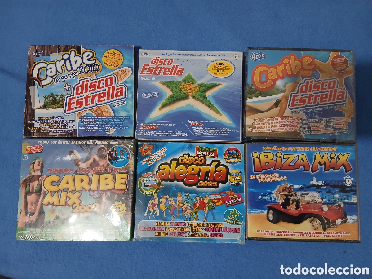 CDs de M&uacute;sica: LOTE DE 6 CDS caribe, estrella, alegria