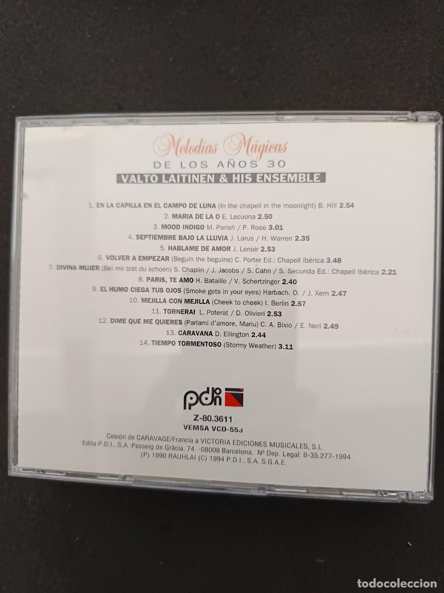 CDs de m&uacute;sica: MELOD&Iacute;AS M&Aacute;GICAS DE LOS A&Ntilde;OS 30 - Foto 2