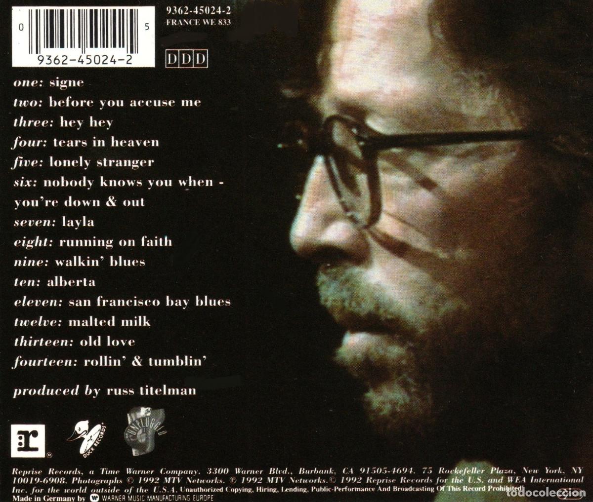 CDs de m&uacute;sica: ERIC CLAPTON. UNPLUGGED. CD. - Foto 2