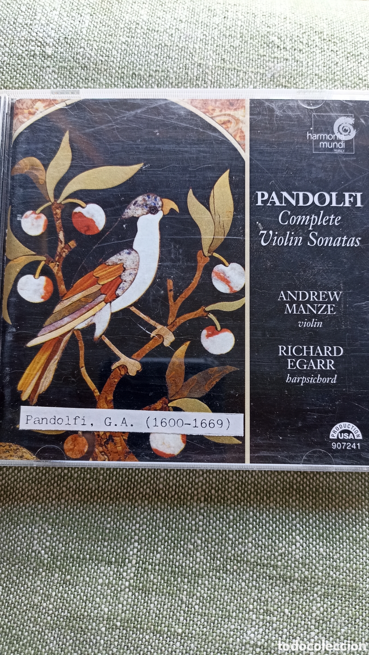 CDs de M&uacute;sica: Sonatas Completas para Viol&iacute;n de Giovanni Antonio Pandolfi Mealli, interpretadas por Andrew Manze