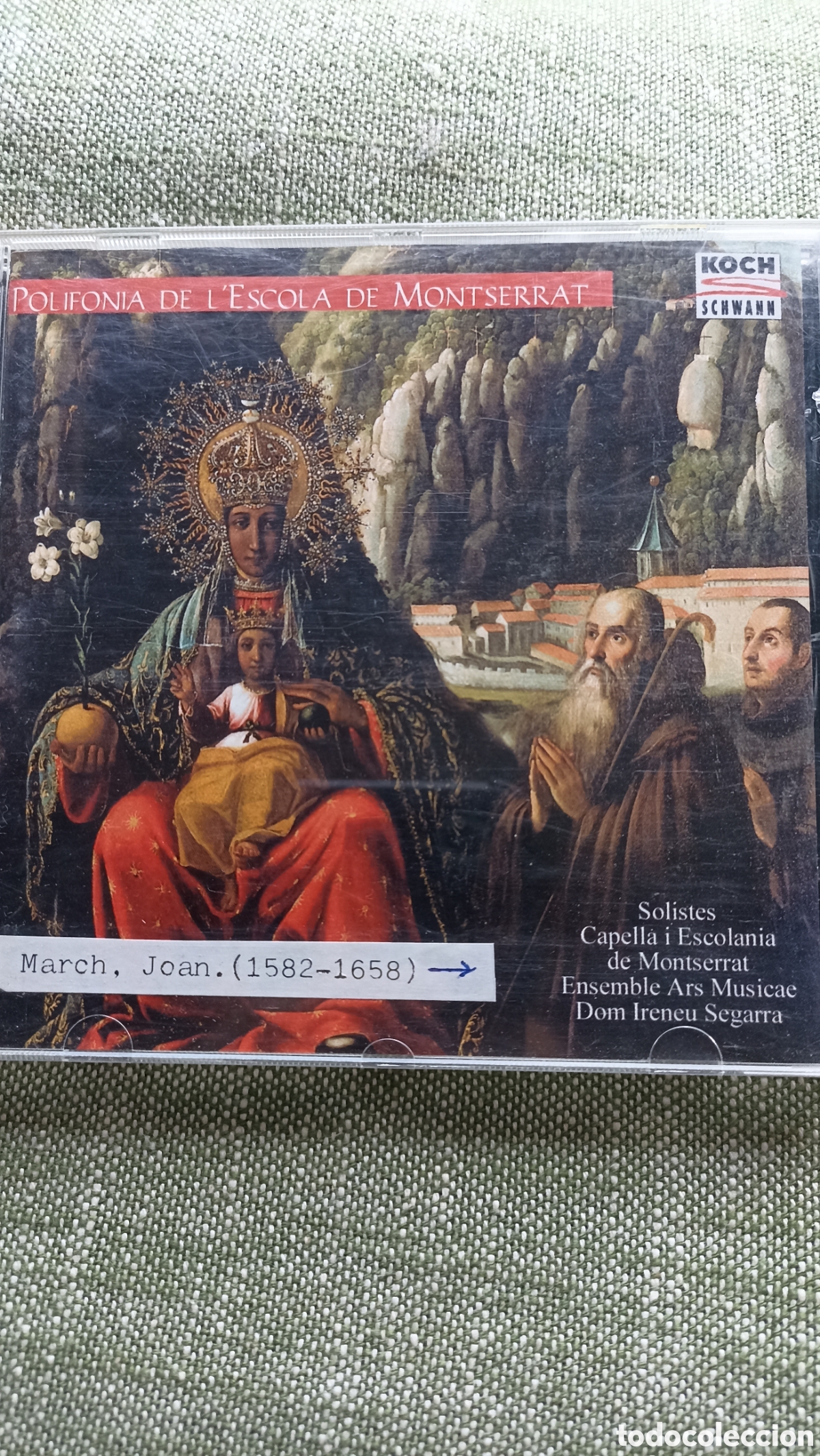 CDs de M&uacute;sica: CD &rdquo;Polifonia de l'Escola de Montserrat&rdquo;, que incluye obras del compositor barroco Joan March (1582