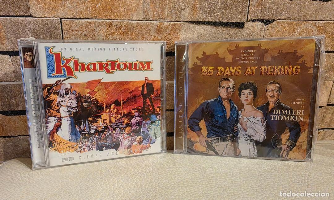CDs de M&uacute;sica: LOTE 2 BANDAS SONORAS EXCLUSIVAS Y LIMITADAS - 55 DAYS AT PEKING 2 CD Y KHARTOUM - PRECINTADAS
