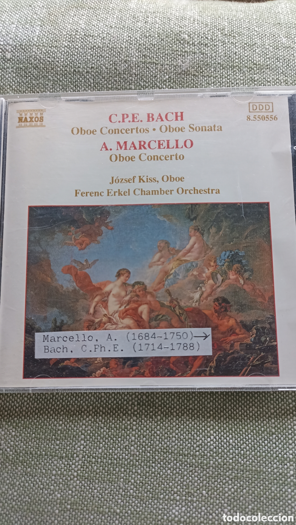 CDs de M&uacute;sica: C.P.E. Bach / A. Marcello: Oboe Concertos, sello Naxos, referencia 8.550556)