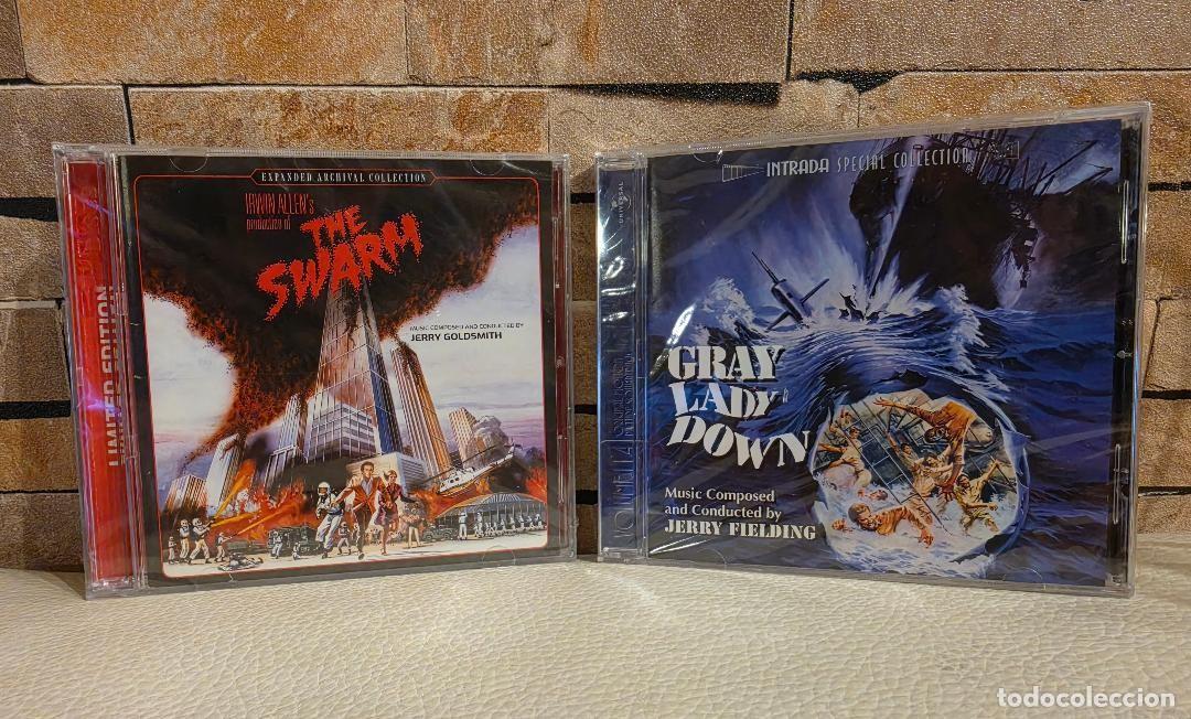 CDs de M&uacute;sica: LOTE 2 BANDAS SONORAS EXCLUSIVAS Y LIMITADAS - THE SWARM 2 CD Y GRAY LADY DOWN -NUEVAS Y PRECINTADAS