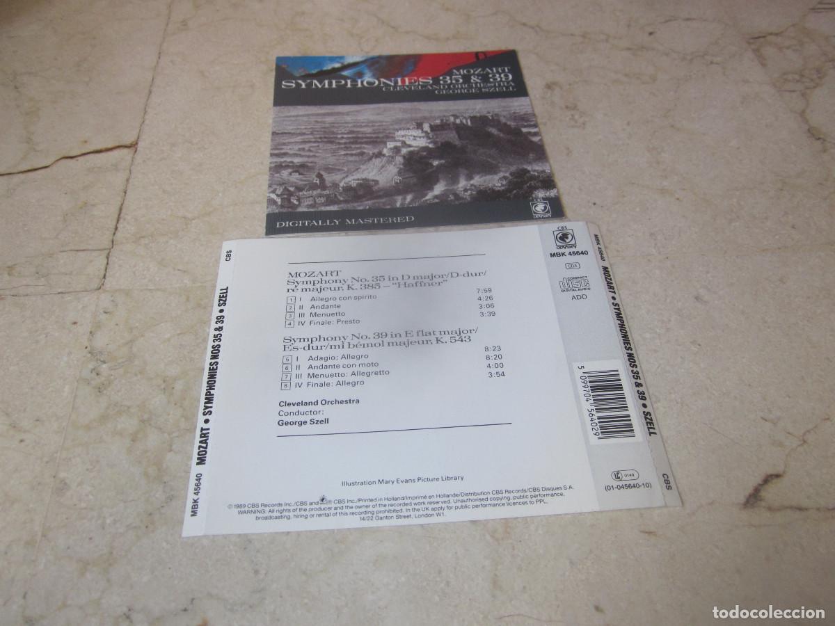 CDs de M&uacute;sica: SZELL - MOZART - SYMPHONIES NOS. 35 & 39 CD - CBD 1989 - SOLO LAS CARATULAS - SIN CD