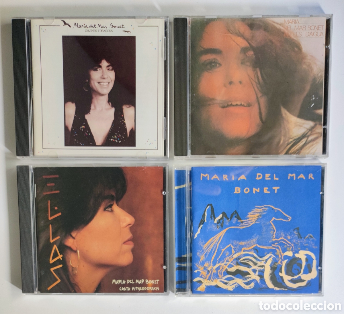 CDs de M&uacute;sica: 4 CD - MAR&Iacute;A DEL MAR BONET / GAVINES I DRAGONS + ANELLS D'AIGUA + ELLAS + CAVALL DE FOC - IMPECABLES