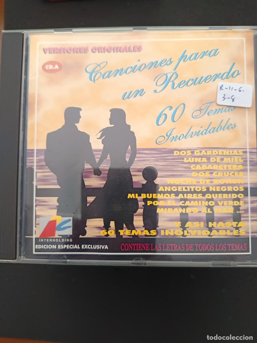 CDs de M&uacute;sica: CANCIONES PARA UN RECUERDO. 60 TEMAS INOLVIDABLES. VERSIONS ORIGINALES. CD. A