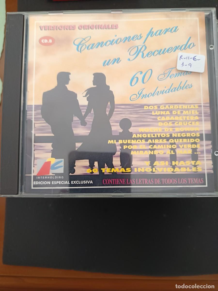 CDs de M&uacute;sica: CANCIONES PARA UN RECUERDO. 60 TEMAS INOLVIDABLES. VERSIONS ORIGINALES. CD. B