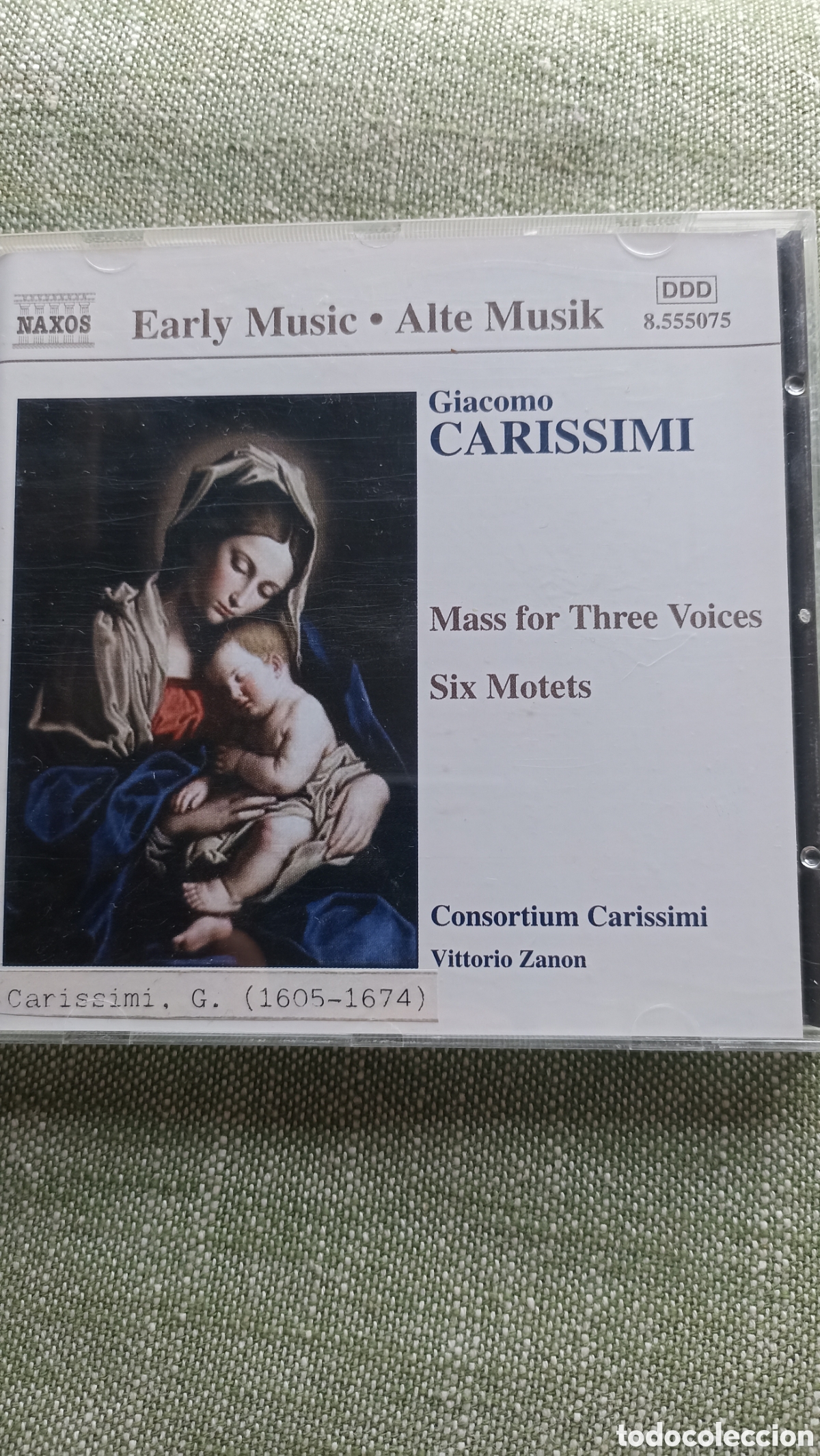 CDs de M&uacute;sica: Giacomo Carissimi (Mass for Three Voices / Six Motets, Naxos 8.555075)