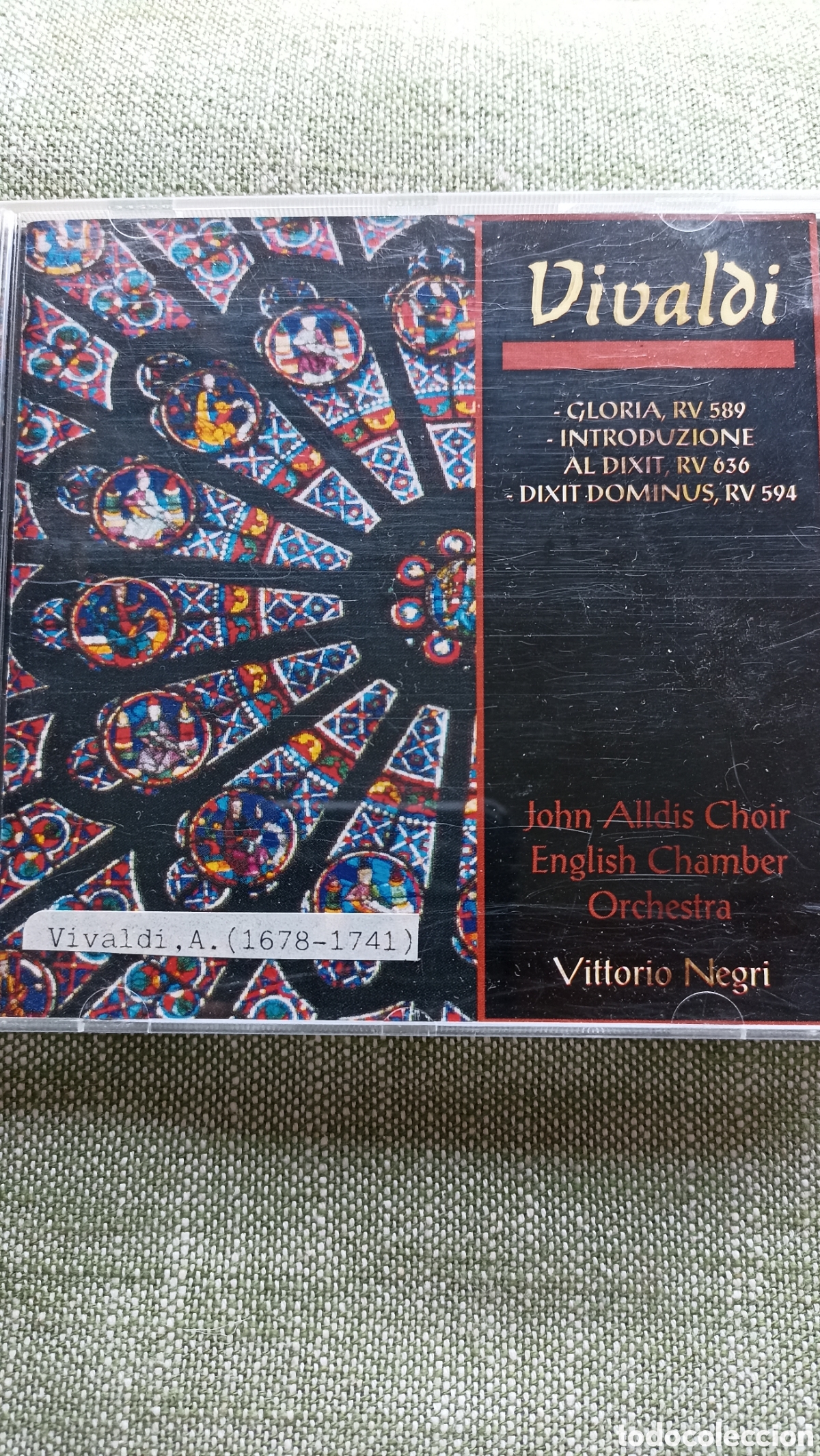 CDs de M&uacute;sica: Vivaldi - Gloria, Introduction to Dixit & Dixit Dominus&rdquo;.