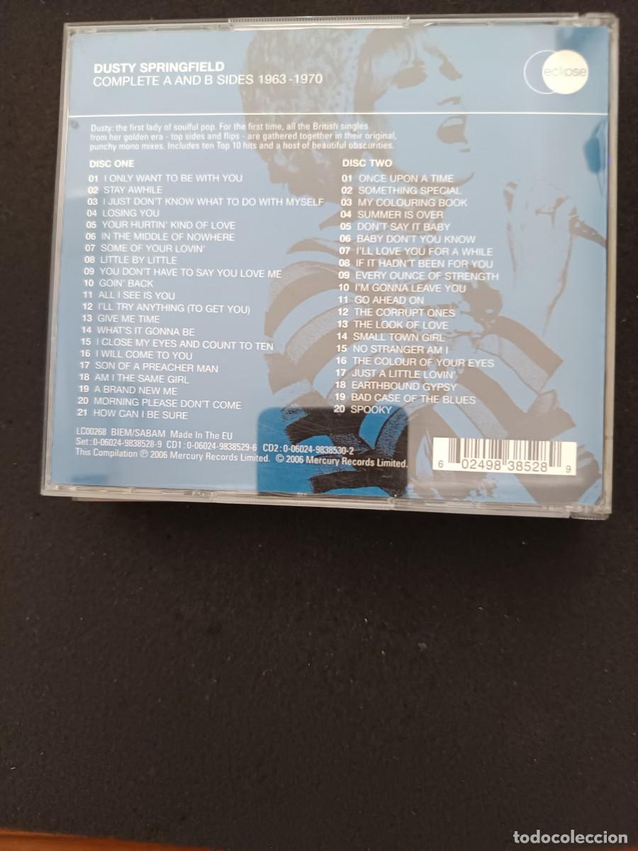 CDs de m&uacute;sica: 2 CD. DUSTY SPRINGFIELD. COMPLETE A AND B SIDES 1963-1970. 2 CD - Foto 2