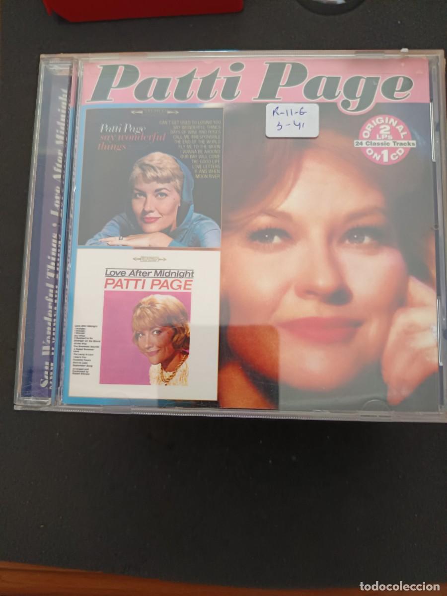 CDs de M&uacute;sica: PATTI PAGE: SAY WONDERFUL THINGS / LOVE AFTER MIDNIGHT