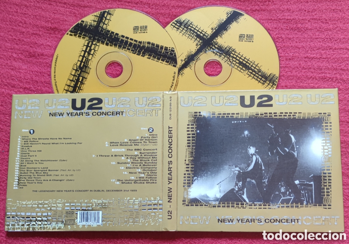 CDs de M&uacute;sica: U2: New Year's Concert. 2 Cd's. The Legendary New Year's Concert in Dubl&iacute;n 31 December 1989. Rareza.