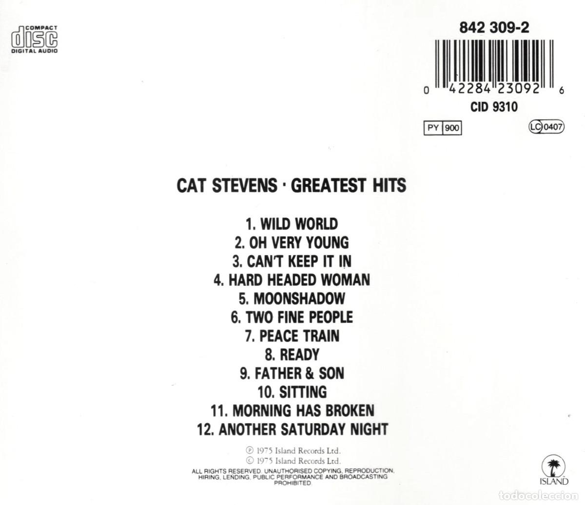 CDs de m&uacute;sica: CAT STEVENS. GREATEST HITS. RECOPILATORIO. CD. - Foto 3