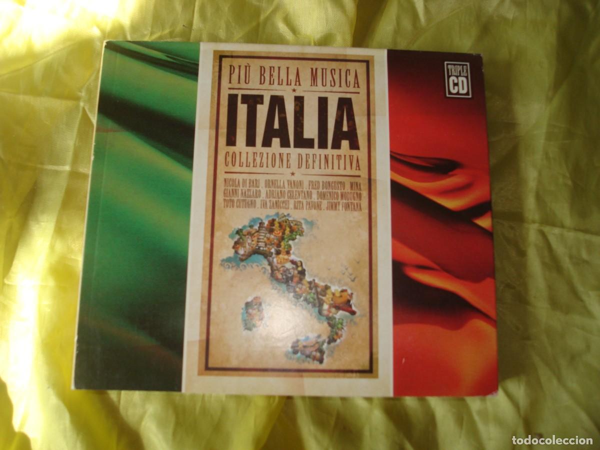 CDs de M&uacute;sica: ITALIA. PIU BELLA MUSICA. ORNELLA VANONI, MINA, NICOLA DI BARI....3 CD&acute;S DIGIPACK. IMPECABLE(#)