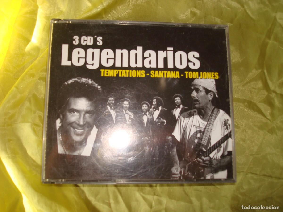 CDs de M&uacute;sica: LEGENDARIOS. TEMPTATIONS- SANTANA- TOM JONES. 3 CD&acute;S