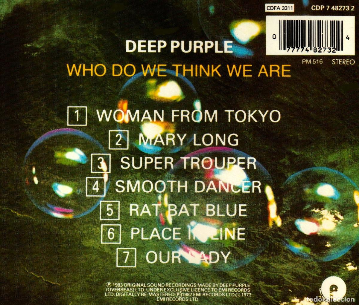 CDs de m&uacute;sica: DEEP PURPLE. WHO DO WE THINK WE ARE. CD. - Foto 2