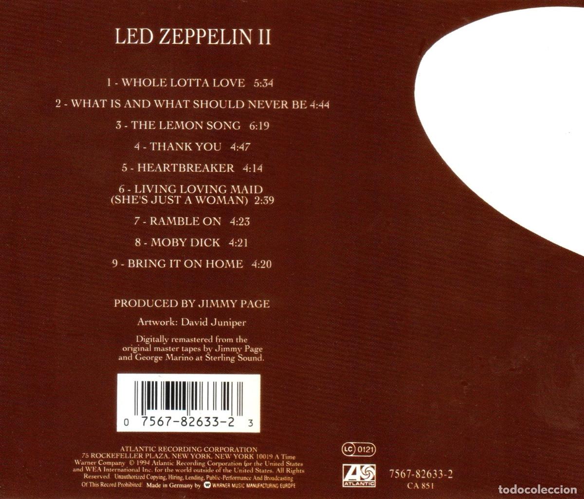 CDs de m&uacute;sica: LED ZEPPELIN. LED ZEPPELIN II. CD. - Foto 3