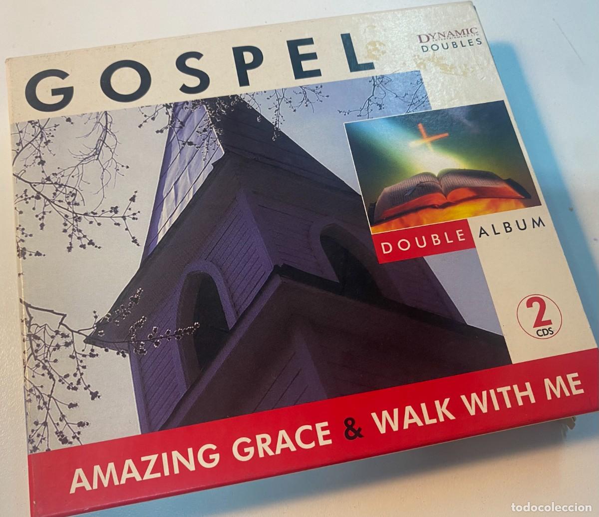 CDs de M&uacute;sica: GOSPEL - AMAZING GRACE + WALK WHIT ME (2 CDs) vario artistas + SLIMCASE